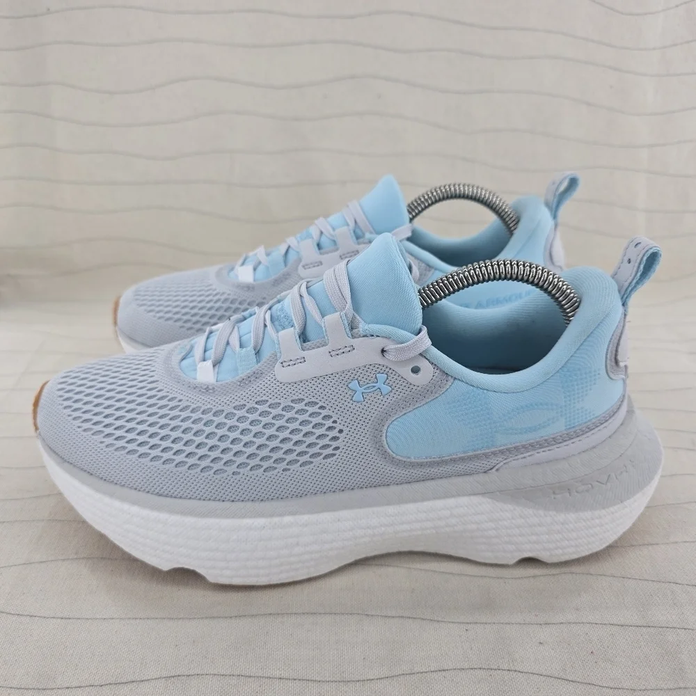 Under Armour Womens Infinite Elite 2 UA Halo Gray Blue Running Shoes Size 8 EUC